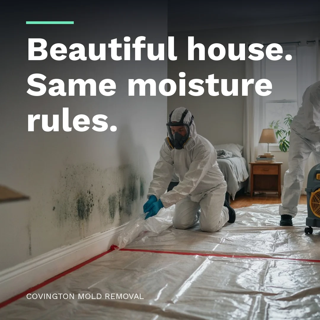 Beautiful house. Same moisture rules.