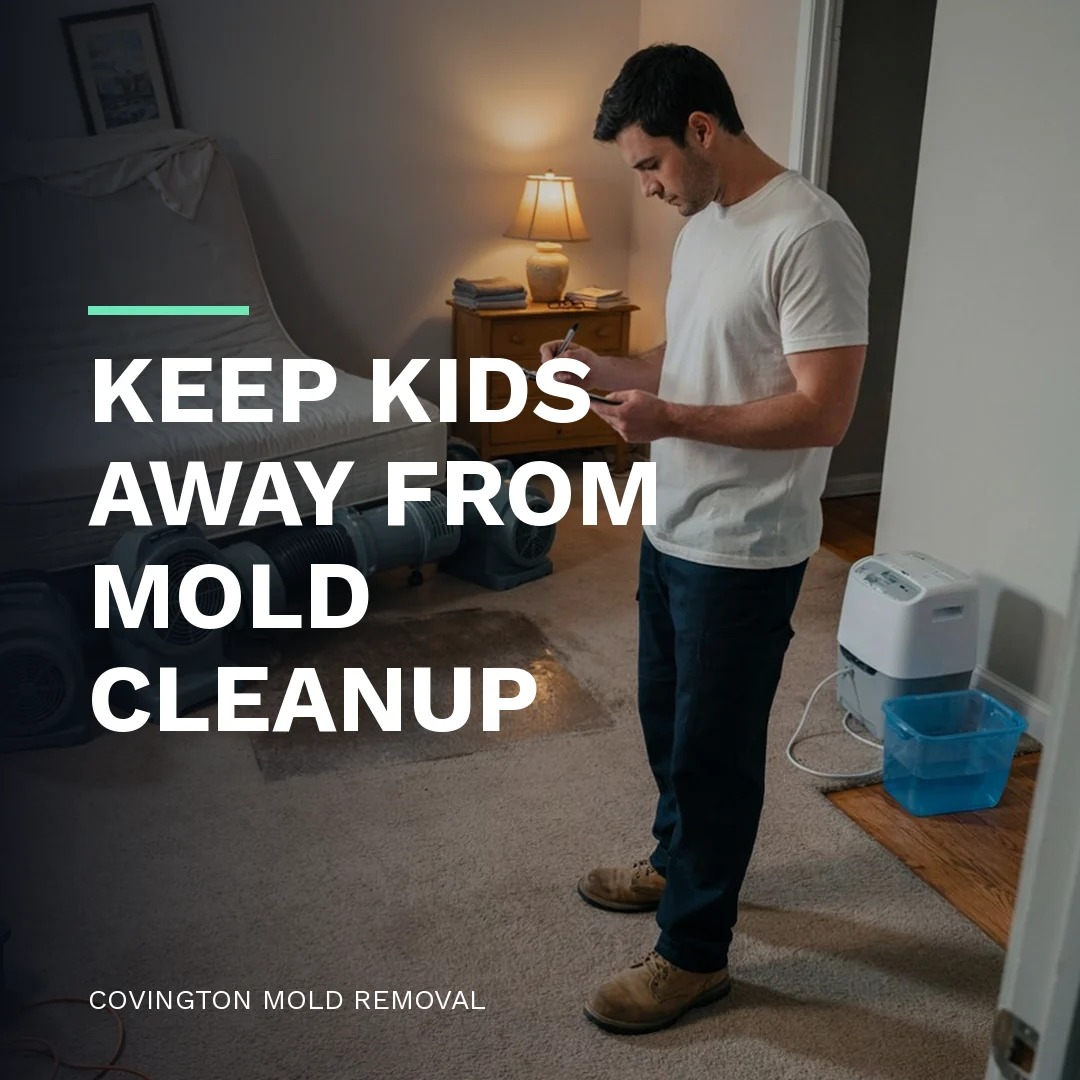 Keep kids away from mold cleanup